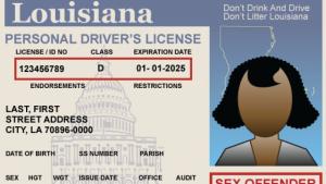 Louisiana Sex Offender License