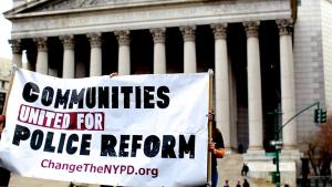 Communities United for Police Reform banner